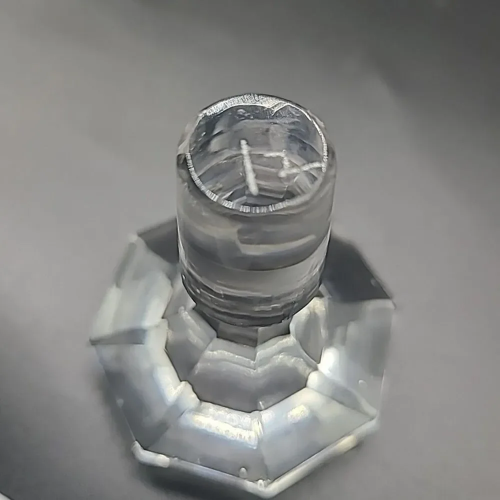 St Louis France Trianon Cut Faceted Crystal Cordial Wine Decanter Stopper 8.5